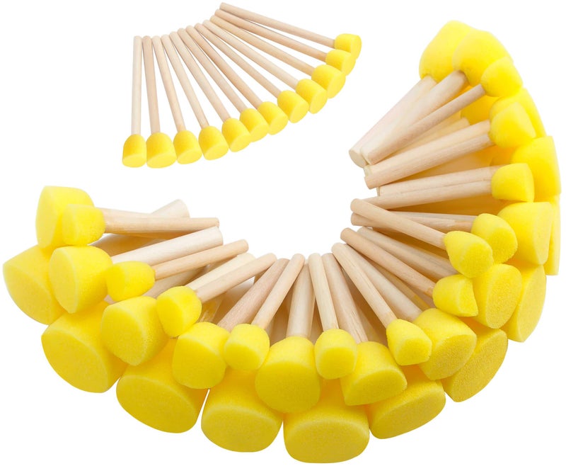 TORINALITAL 24-Pieces Paint sponges for Kids - Assorted Size Round Sponge Brushes for Painting - Foam Brushes for Painting - Paint Tools for Kids - Image 1